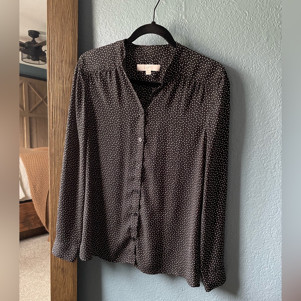 Loft Dotted Button-Down